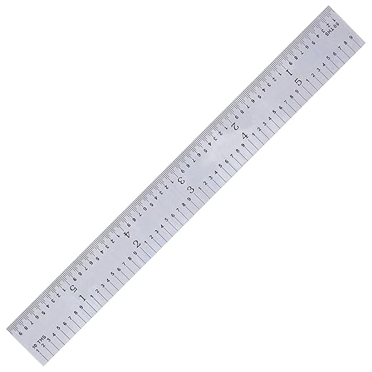 PEC Tools Made in USA Machinist Rule, Satin Chrome Finish, Markings 1/32" - Image 2