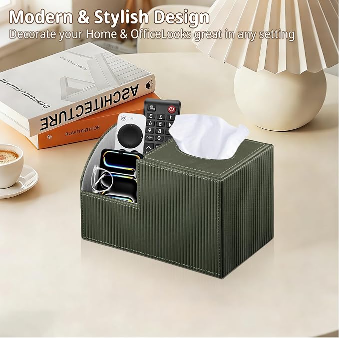 PU Leather Square Tissue Box Cover - Image 7