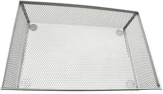 HAHIYO Stackable Mesh Tray Cup 9 x 6 x 2 inches Sturdy Container for Desk Drawer Organizer Collection for Home Office School kitchen Soft Foam Feet No Sharp Edges 1 Pack Silver-DeskLoop Office