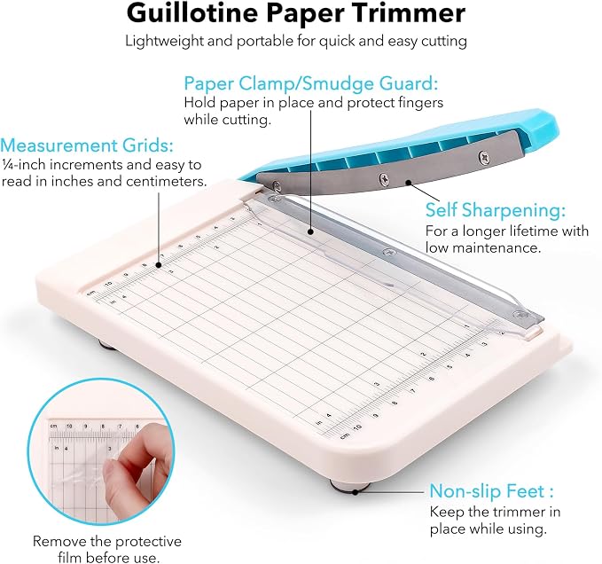 Briartw Professional 6" Guillotine Paper Trimmer & Craft Cutter - Image 4
