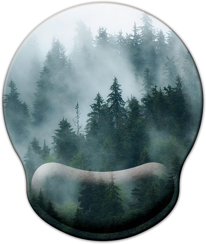 Mouse Pad with Wrist Support, Ergonomic Mouse Pad with Memory Foam Wrist Rest by LIZPARE