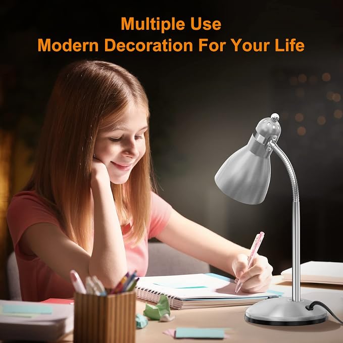 LEPOWER Metal Desk Lamp, Adjustable Goose Neck Table Lamp, Eye-Caring Study - Image 7