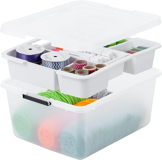 IRIS USA 18 QT Clear Storage Organizer by IRISUSA