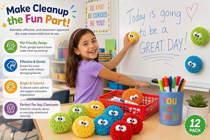 Fun Express Googly Eye Dry Erase Erasers - Image 5