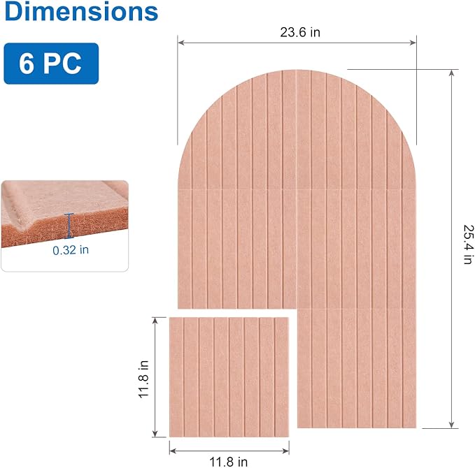 Large Arched Felt Bulletin Board, Sized 36" x 24" - Image 2