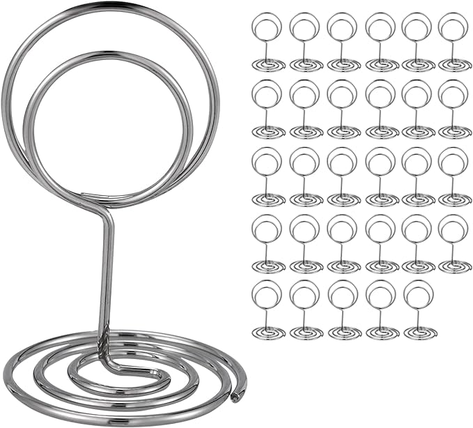 UMETDO 30PCS Table Number Holders Place Card Holder by UMETDO