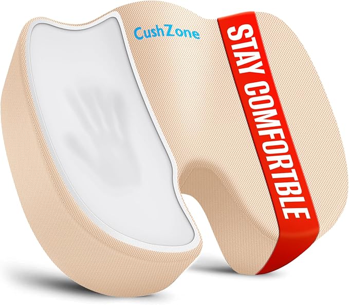 XXL Seat Cushion Office Car Seat Cushion, Memory Foam Cushion by CushZone