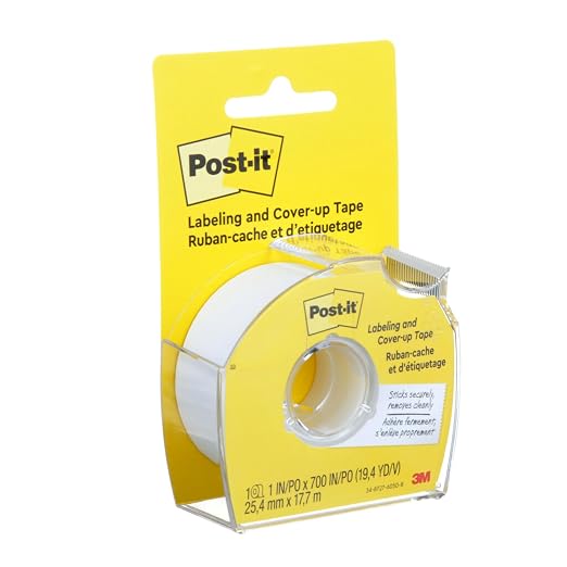 Post-it Labeling and Cover-Up Tape, 1-Inch x 700-Inch Roll – Non-Refillable – - Image 2