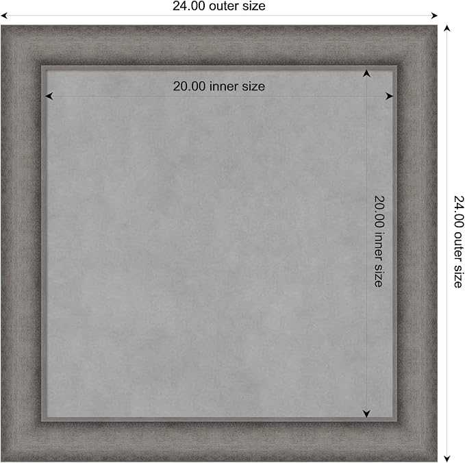 Amanti Art Grey Framed Magnetic Board 24x24 Medium Vision Board - Image 3