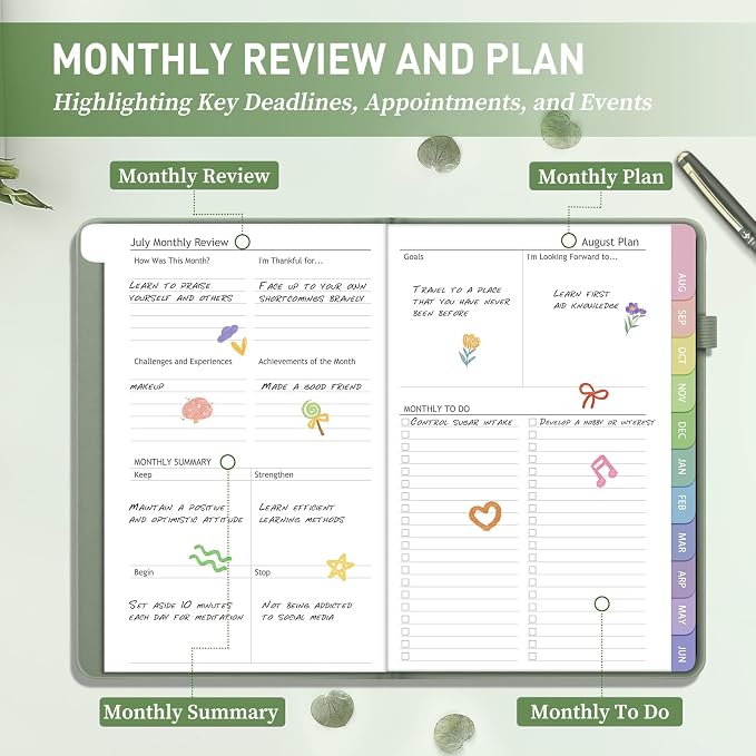 Academic Planner 2026-2027, Weekly and Monthly Academic Year Calendar Planner - Image 5