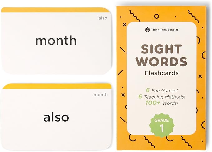 Award-Winning 1st Grade Sight Words Flash Cards – 100+ Dolch & Fry by ThinkTankScholar