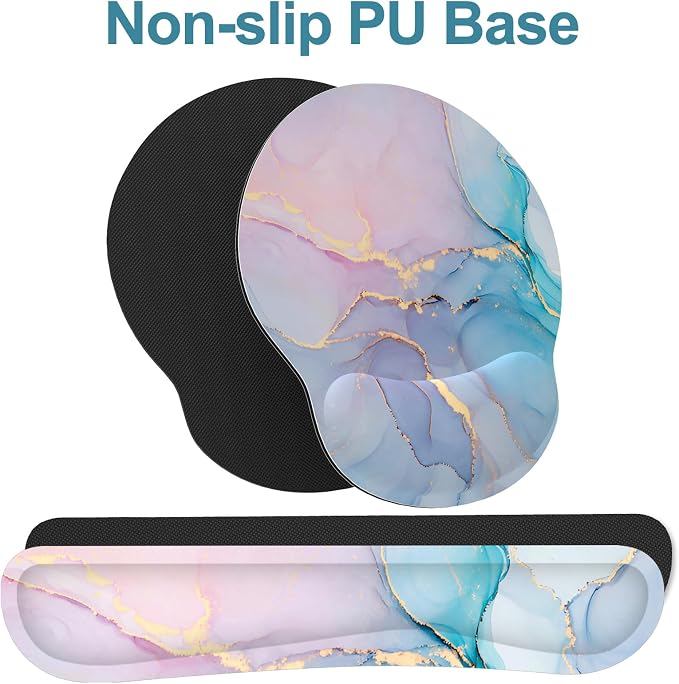 Ergonomic Mouse Pad with Wrist Rest and Keyboard Wrist Rest, Mousepad and Wrist - Image 4