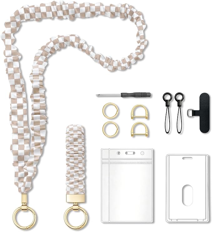 Scrunchie Lanyard for ID Badges Keys by Unknown