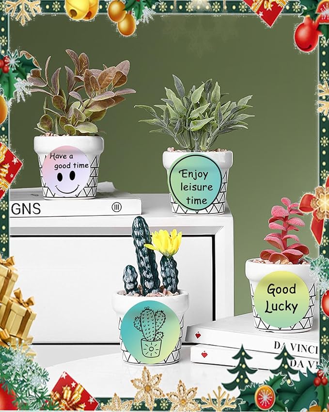 2 inch Round Thermal Labels, Thermal Printer Labels Sticker use for Barcode, Shipping, Customized, Circle Direct Thermal Stickers 500 PCS/1 Roll, Gradient Green-DeskLoop Office