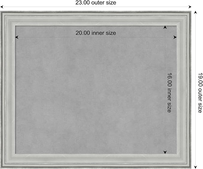 Amanti Art Silver Framed Magnetic Board 19x23 Small Vision Board - Image 3