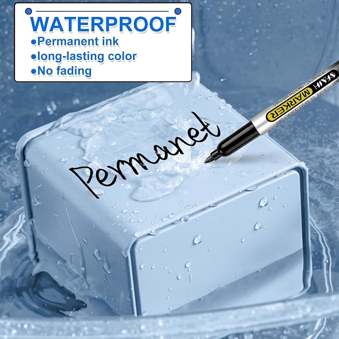 SFAIH 200 Black Permanent Markers Bulk -1s Quick Drying, Fine Point Markers - Image 6