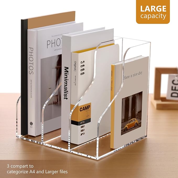 SANRUI Acrylic File Organizer, Desk Organizer - Image 4