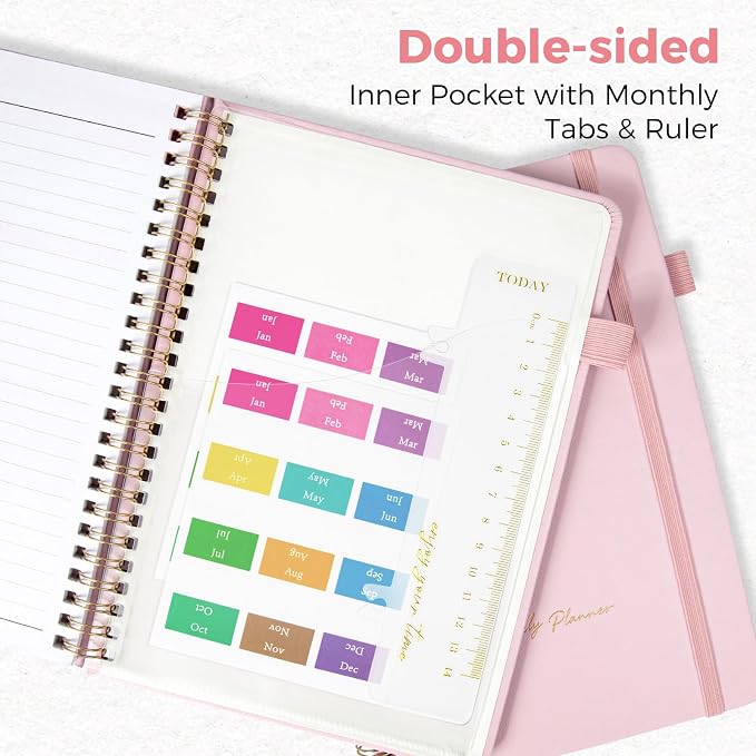 Oucaru Undated Daily Planner, A5 Spiral Notebook - Image 5