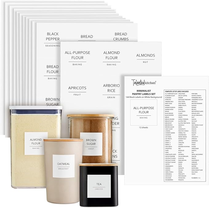 Talented Kitchen Pantry Labels for Containers by TalentedKitchen