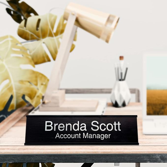 2" x 8" Personalized Aluminum Name Plates, Custom Office Desk or Wall Name - Image 3