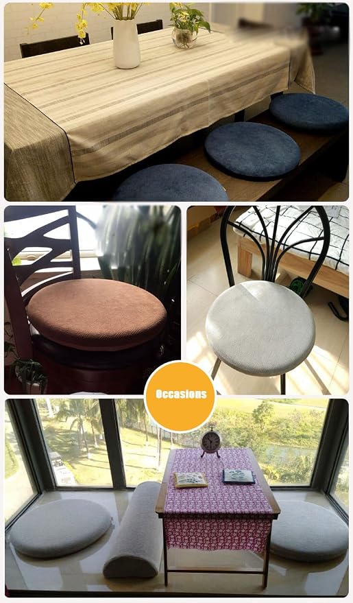 Sigmat Memory Foam Seat Cushion Anti-Slip Soft Round Stool Cushion Chair Pad 16 - Image 6