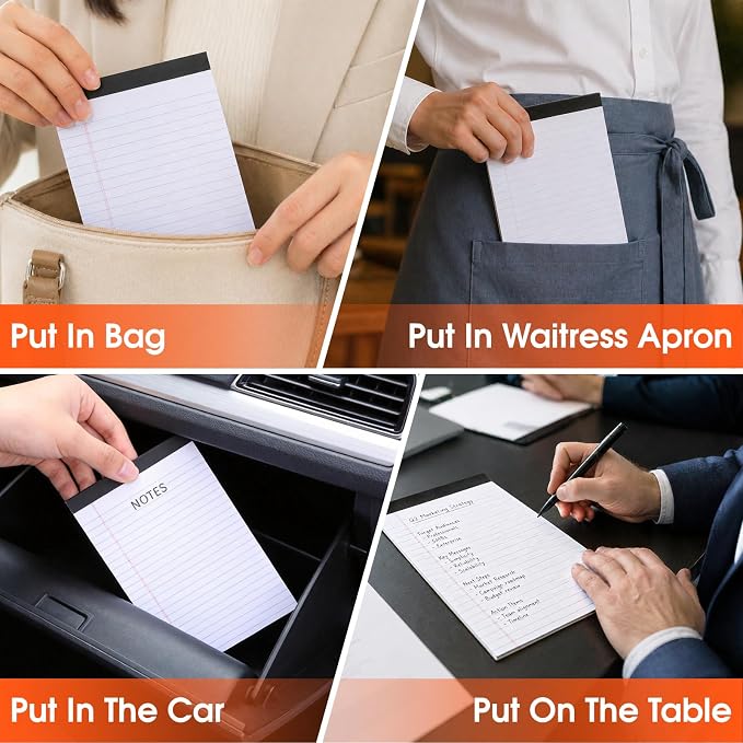 YesBes 32 Pack Note Pads Bulk, Small Legal Pads 5" x 8" Narrow Ruled Lined - Image 6