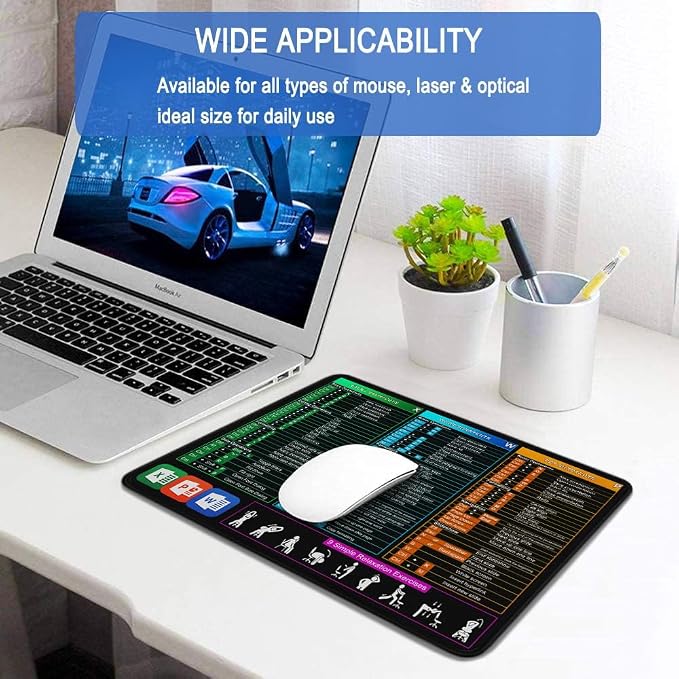 Excel Shortcuts Mouse Pad, Large Mouse Pad - Image 2