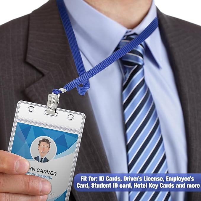 Marspark 100 Pcs ID Badge Holder - Image 3
