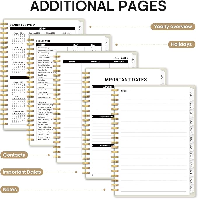Planner 2026-2027, 6.3" x 8.5" Weekly and Monthly Academic Year Planner Calendar - Image 5