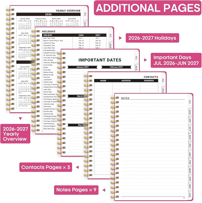 8.5" x 11" Academic Planner 2026-2027, Weekly & Monthly Calendar Planner Book - Image 4