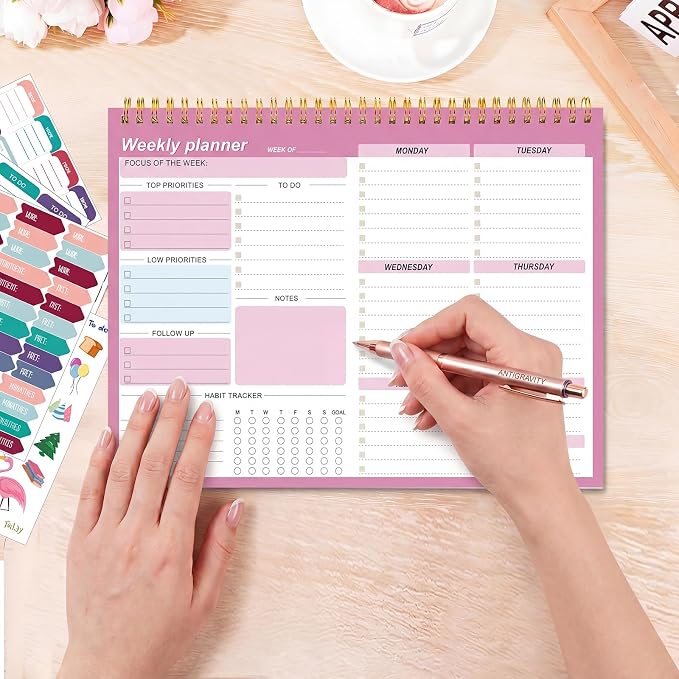 Weekly To Do List Notepad, 8.5''x11'' Weekly Desk Planners - Image 6