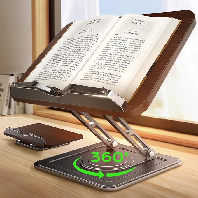 Book Stand for Reading, Adjustable Book Holder by LOXP
