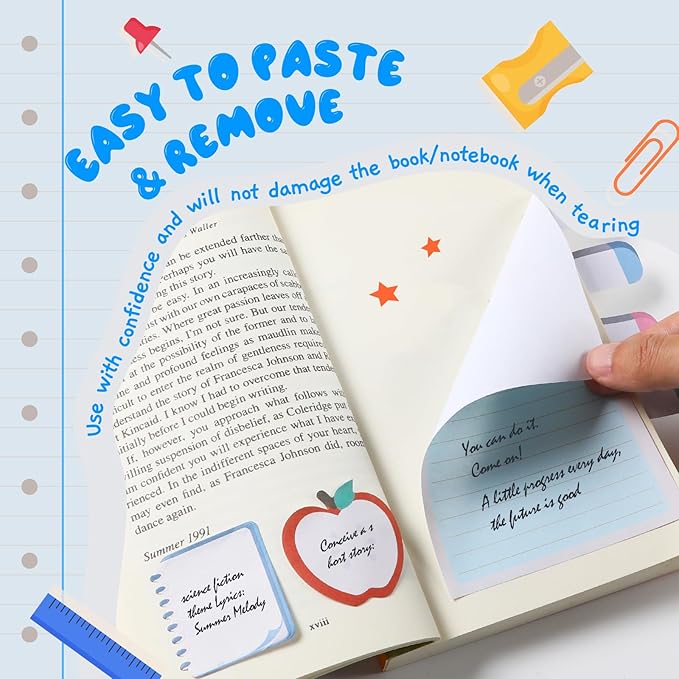 Sticky Notes Set Blackboard Self-Stick Note Pads Teacher Appreciation Gift Writing Memo Pads School Office Supplies-DeskLoop Office