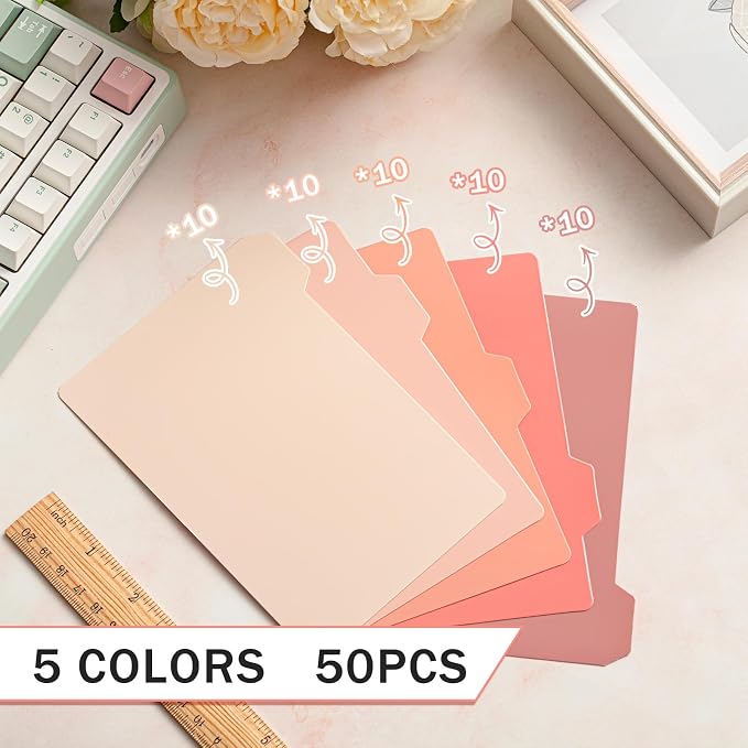 Harloon 50 Pack 4 x 6 Inch Index Card Dividers - Image 3