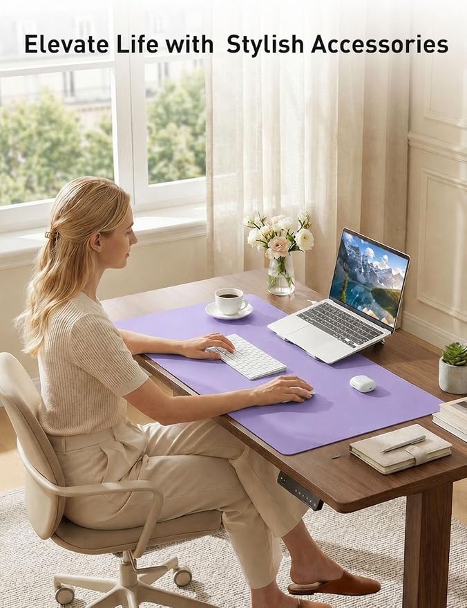 Aothia Faux Leather Desk Mat | Creates A Clean, Organized Workspace - Image 9