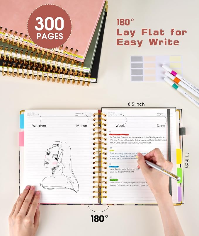 Hardcover Spiral Notebook 8.5"x11" Journal - Image 2