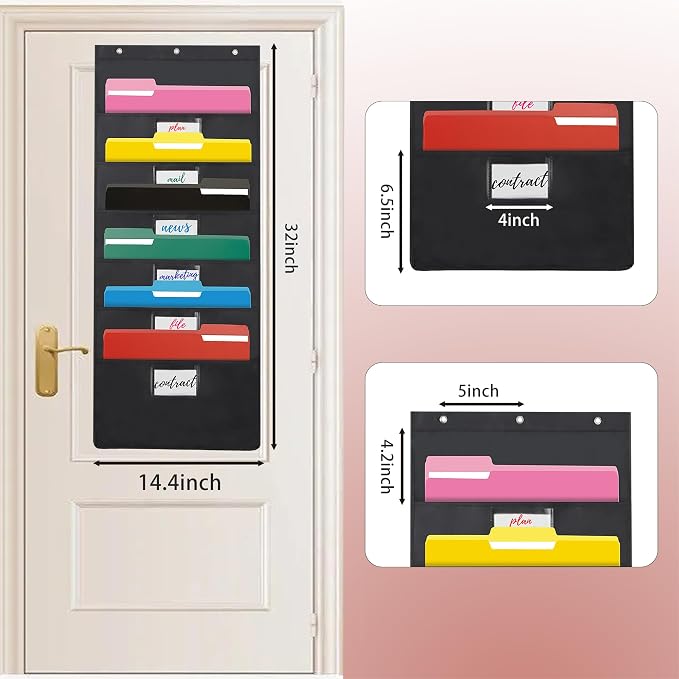 Black Hanging Wall File Organizer - Image 2