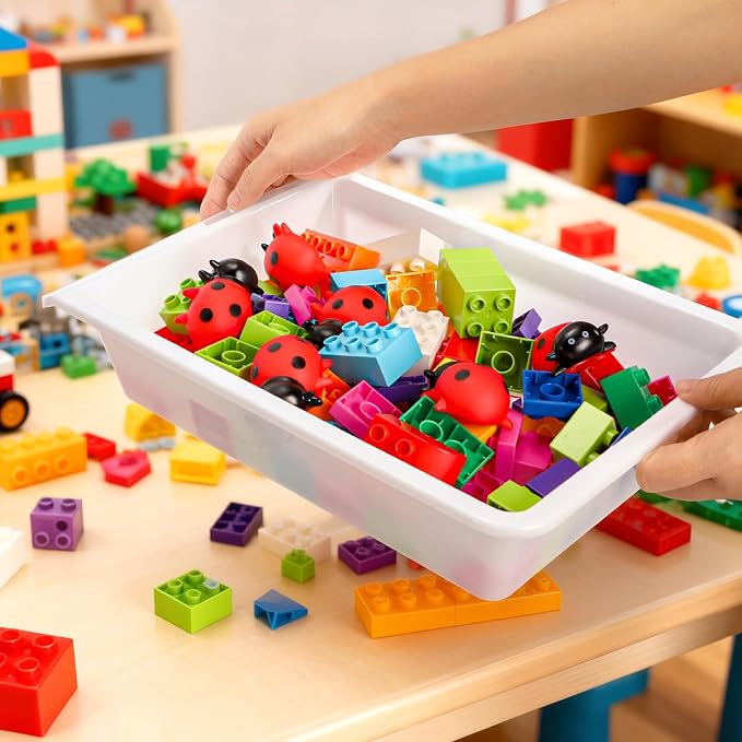 Yopay 15 Pack Plastic Art Tray for Classroom, Paper Organizer Bins, Activity - Image 8