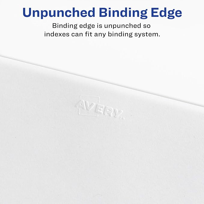 Avery Blank Tab Legal Exhibit Binder Dividers, Letter-Size, Standard Collated - Image 3
