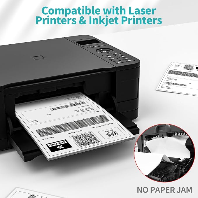 2000 Sheets Sticker Paper Matte White, 8.5" x 11" Label Paper - Image 2