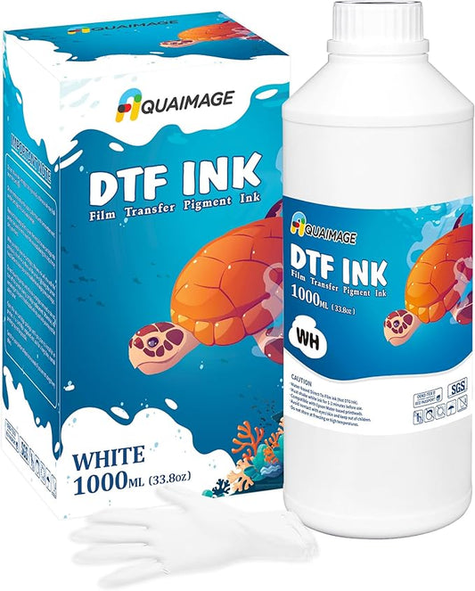 Premium DTF White Ink-DTF Transfer Ink for PET Film Refill Ink for ET-8550, XP-15000, XP600, I3200, L1800, Premium DTF White Ink Direct to Film Heat Transfer Printing(1000ml 33.8oz)-DeskLoop Office
