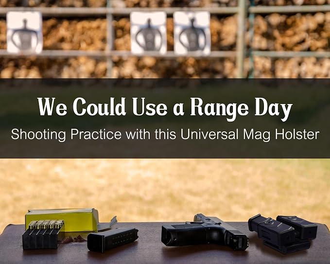 Universal Double Magazine Holster, 9mm 40 45 Magazines Pouch Adjustable - Image 5