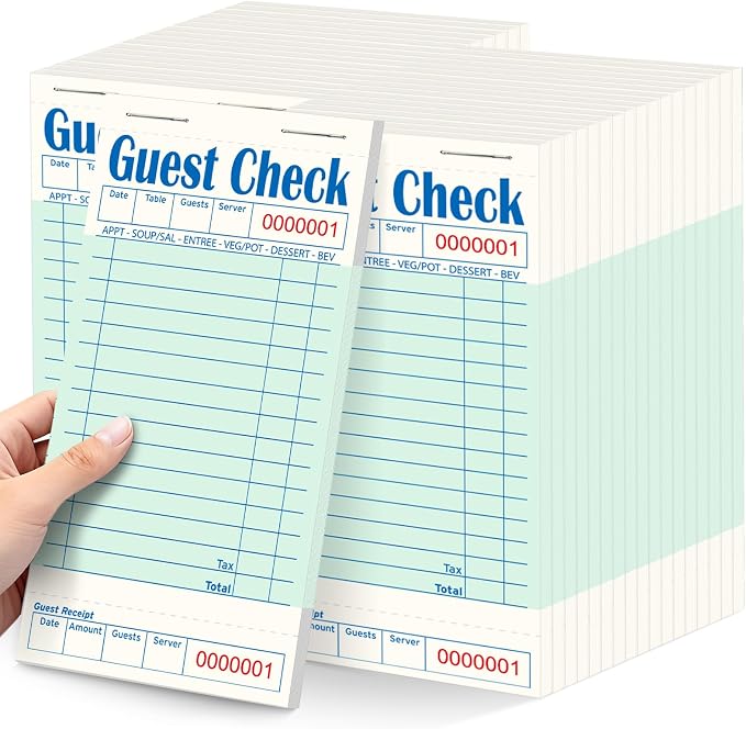 ZPARIK 40 Pack/2000 Tickets Guest Checks Books by ZPARIK