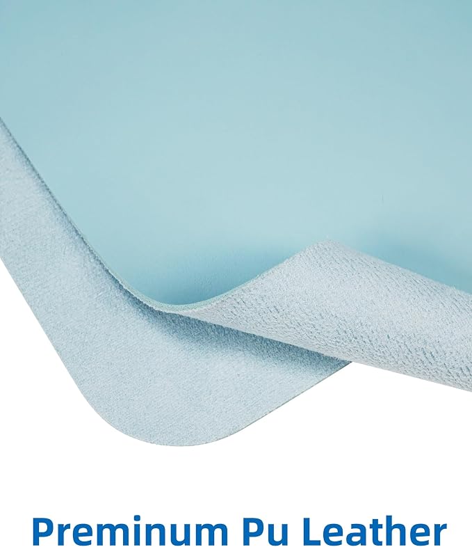 Leather Desk Pad Protector, Mouse Pad, Office Desk Mat, Non-Slip PU Leather - Image 2