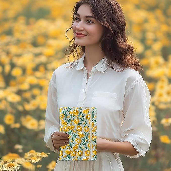 Daisy Gift, Flower Journal, Embroidered Notebook, Beautiful Journals - Image 8