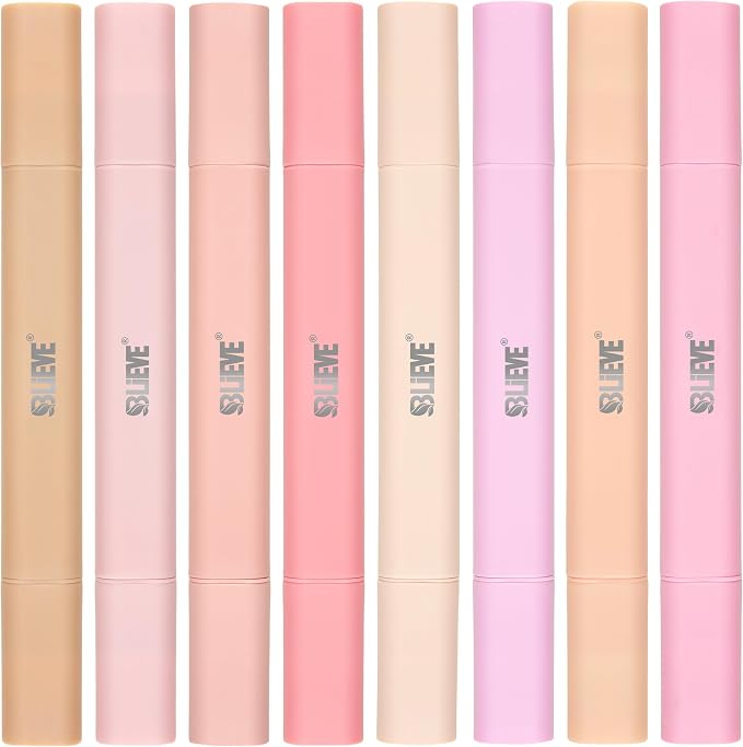 BLIEVE Bible Highlighters No Bleed Through, Pastel Colors, Dual Tip, 8 Pack | by BLIEVEART