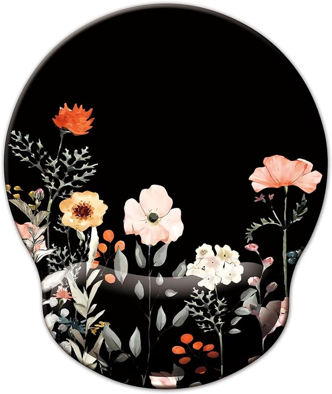 Mouse Pad with Wrist Support, Ergonomic Mouse Pad with Memory Foam Wrist Rest by LIZPARE