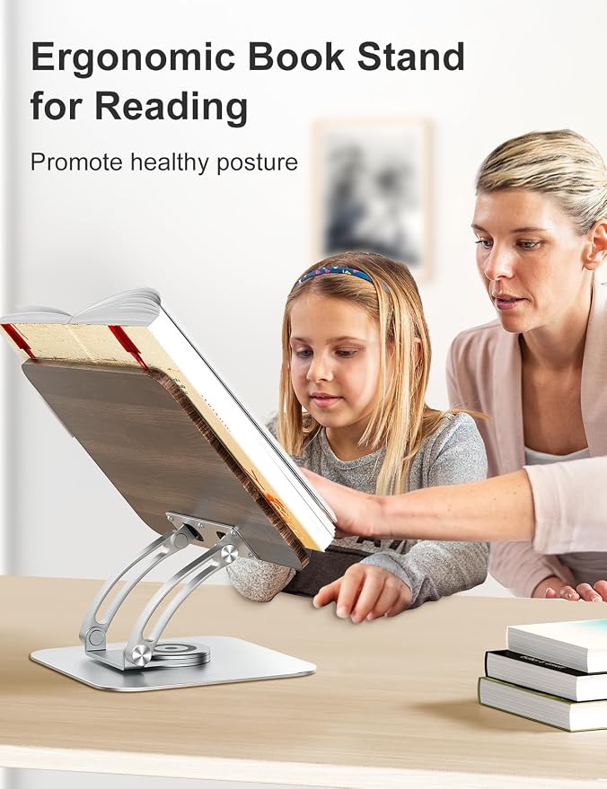 Tounee Book Stand for Reading, Adjustable Book Holder - Image 2