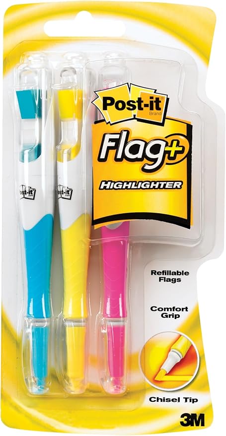 Post-it Flags + Highlighter 3-Piece set, Model 689-HL3 | 50 Color Coordinated - Image 2