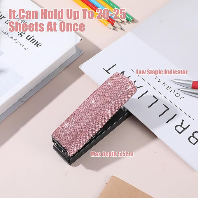 2 Pack Bling Crystal Stapler Sparkly Diamond Stapler - Image 4